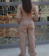 Load image into Gallery viewer, Ready To Roll Cargo Pants(Mocha)
