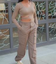 Load image into Gallery viewer, Ready To Roll Cargo Pants(Mocha)