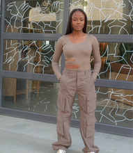 Load image into Gallery viewer, Ready To Roll Cargo Pants(Mocha)