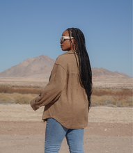 Load image into Gallery viewer, Around The World Button Down Shacket(Caramel)