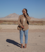 Load image into Gallery viewer, Around The World Button Down Shacket(Caramel)