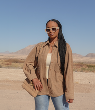 Load image into Gallery viewer, Around The World Button Down Shacket(Caramel)