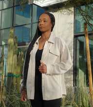 Load image into Gallery viewer, Oversized Casual Textured Button Down Shacket(Oatmeal)