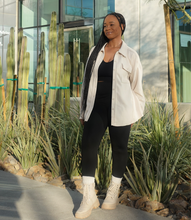 Load image into Gallery viewer, Oversized Casual Textured Button Down Shacket(Oatmeal)