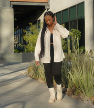 Load image into Gallery viewer, Oversized Casual Textured Button Down Shacket(Oatmeal)