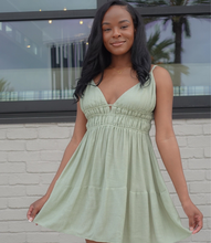 Load image into Gallery viewer, Sprung On You Flowy Dress(Moss Green)