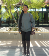 Load image into Gallery viewer, Oversized Side Slit Ribbed Sweater(Hunter Green)
