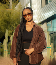 Load image into Gallery viewer, Fringe Button Down Shacket(Chocolate Brown)