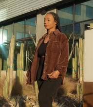 Load image into Gallery viewer, Fringe Button Down Shacket(Chocolate Brown)