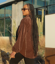 Load image into Gallery viewer, Fringe Button Down Shacket(Chocolate Brown)