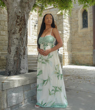 Load image into Gallery viewer, In The Jungle Floral Maxi Dress(Green/Ivory)