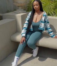 Load image into Gallery viewer, Out & About Ribbed Jumpsuit(Teal)
