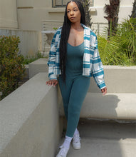 Load image into Gallery viewer, Out & About Ribbed Jumpsuit(Teal)