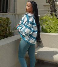 Load image into Gallery viewer, Stormy Weather Flannel Jacket(Teal)