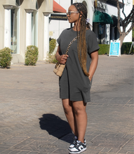 Load image into Gallery viewer, Beat The Heat T-shirt Dress(Gray)