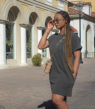 Load image into Gallery viewer, Beat The Heat T-shirt Dress(Gray)