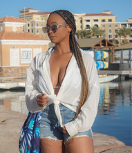 Load image into Gallery viewer, Grab & Go Button Down Top(White)