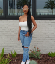 Load image into Gallery viewer, "What The Smock" Strapless Top(White)