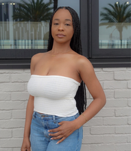 Load image into Gallery viewer, "What The Smock" Strapless Top(White)