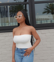 Load image into Gallery viewer, "What The Smock" Strapless Top(White)