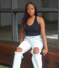 Load image into Gallery viewer, Heat Wave Ribbed Basic Top(Black)