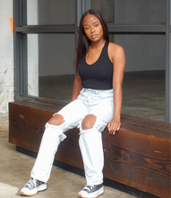 Load image into Gallery viewer, Heat Wave Ribbed Basic Top(Black)