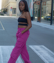 Load image into Gallery viewer, Ready To Roll Cargo Pants(Magenta)
