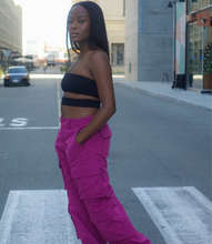 Load image into Gallery viewer, Ready To Roll Cargo Pants(Magenta)