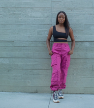 Load image into Gallery viewer, Ready To Roll Cargo Pants(Magenta)