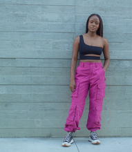 Load image into Gallery viewer, Ready To Roll Cargo Pants(Magenta)