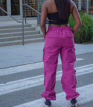 Load image into Gallery viewer, Ready To Roll Cargo Pants(Magenta)
