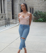 Load image into Gallery viewer, Brielle 3D Butterfly Mesh Top(Pink)