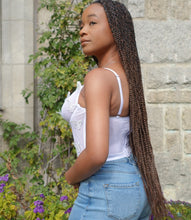 Load image into Gallery viewer, Brielle 3D Butterfly Mesh Top(White)