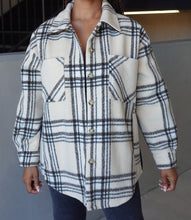 Load image into Gallery viewer, Two Sides Shacket(Ivory/Charcoal)