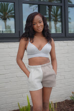 Load image into Gallery viewer, Triangle Cut Cropped Bralette(Grey)