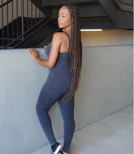 Load image into Gallery viewer, Out & About Ribbed Jumpsuit(Acid Wash Black)
