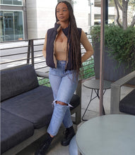 Load image into Gallery viewer, Reversible Puffer Vest(Black/Khaki)