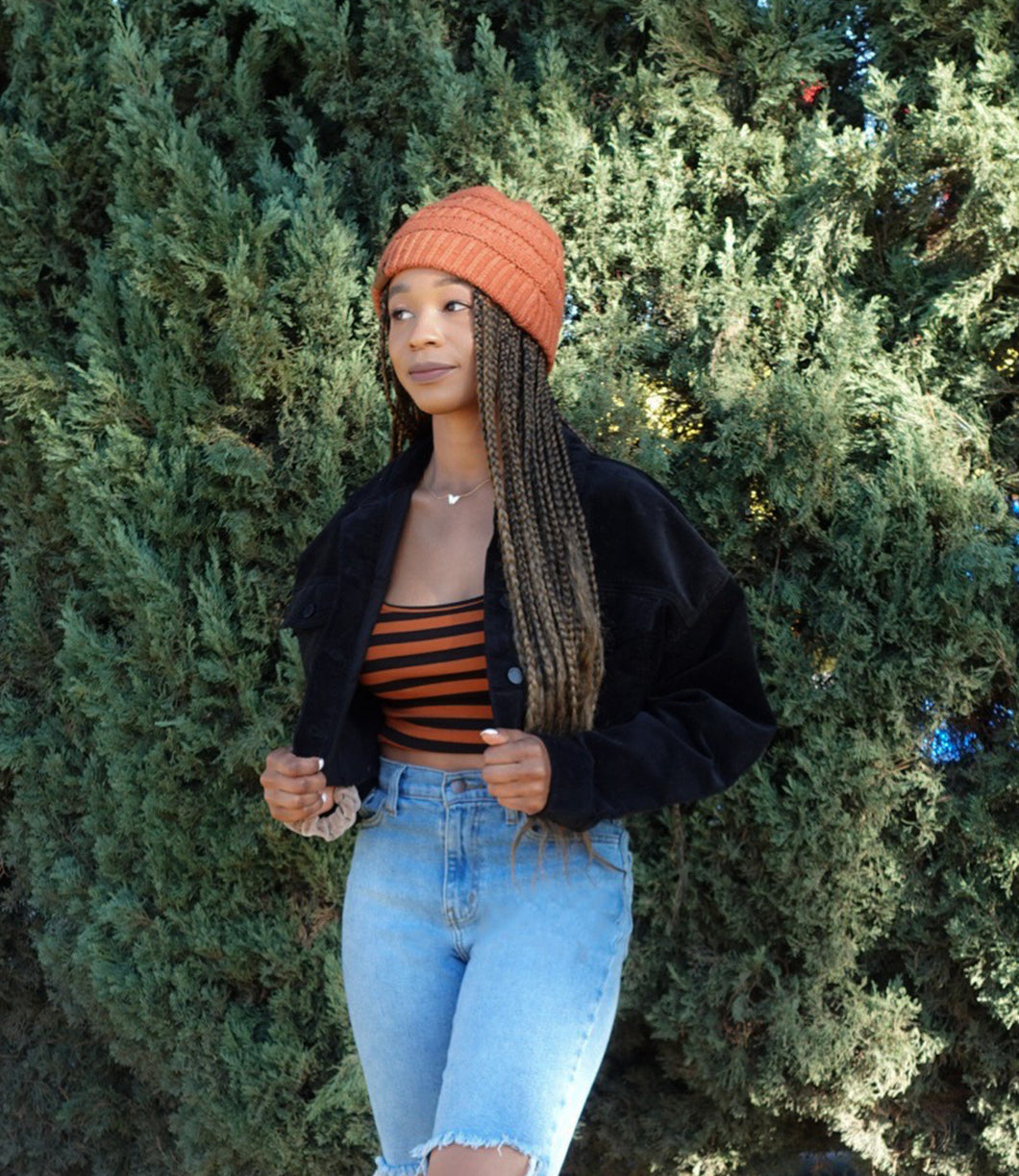 Everyday Knitted Beanie(Rust)