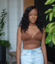 Load image into Gallery viewer, Triangle Cut Cropped Bralette(Cinnamon)