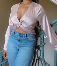 Load image into Gallery viewer, Don't Get It Twisted Satin Top(Mauve)