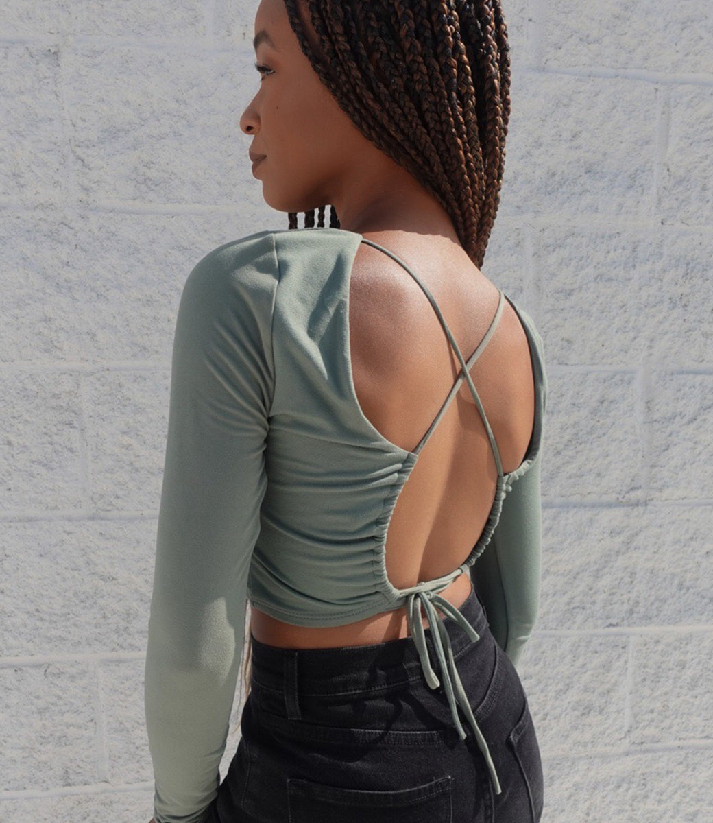 Zoya Basic Long Sleeve Top - Orange
