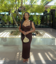 Load image into Gallery viewer, Embracing Elegance Maxi Dress(Rich Brown)
