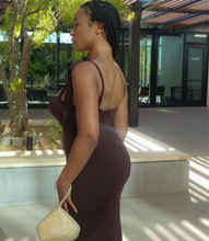 Load image into Gallery viewer, Embracing Elegance Maxi Dress(Rich Brown)
