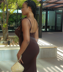 Embracing Elegance Maxi Dress(Rich Brown)