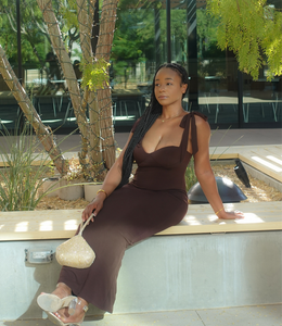 Embracing Elegance Maxi Dress(Rich Brown)