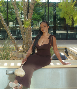 Embracing Elegance Maxi Dress(Rich Brown)