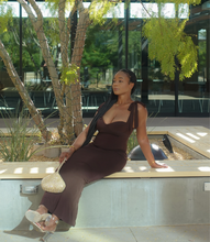 Load image into Gallery viewer, Embracing Elegance Maxi Dress(Rich Brown)
