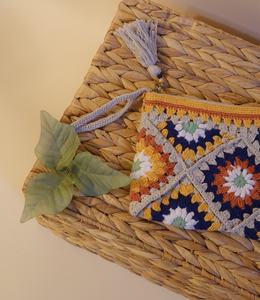 Handmade Crochet Tile Pouch(Marigold)