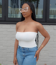 Load image into Gallery viewer, &quot;What The Smock&quot; Strapless Top(White)
