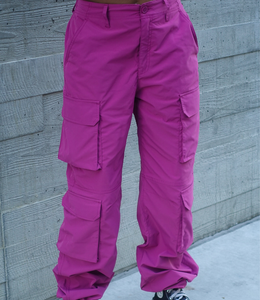 Ready To Roll Cargo Pants(Magenta)